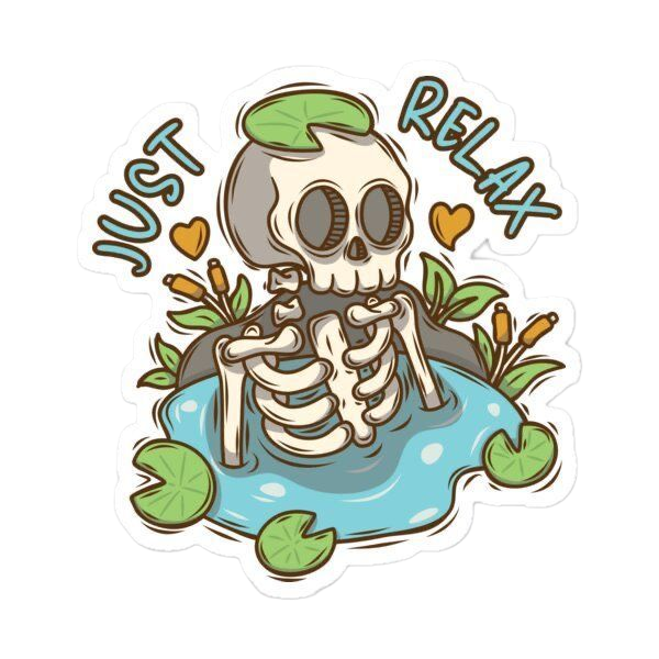 Just Relax Sticker Skeleton