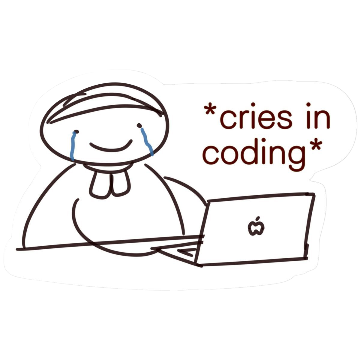 Cries Coding Sticker