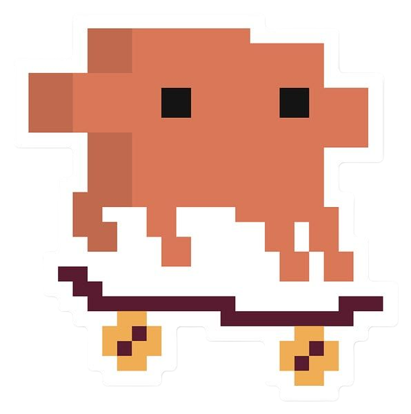 Clawd Skateboard Claude Code Die Cut Stickers Mule